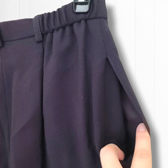 Talbots Women's Vintage Purple Pleated Wool Straight Leg Pants Size 4 Petite - Picture 9 of 12